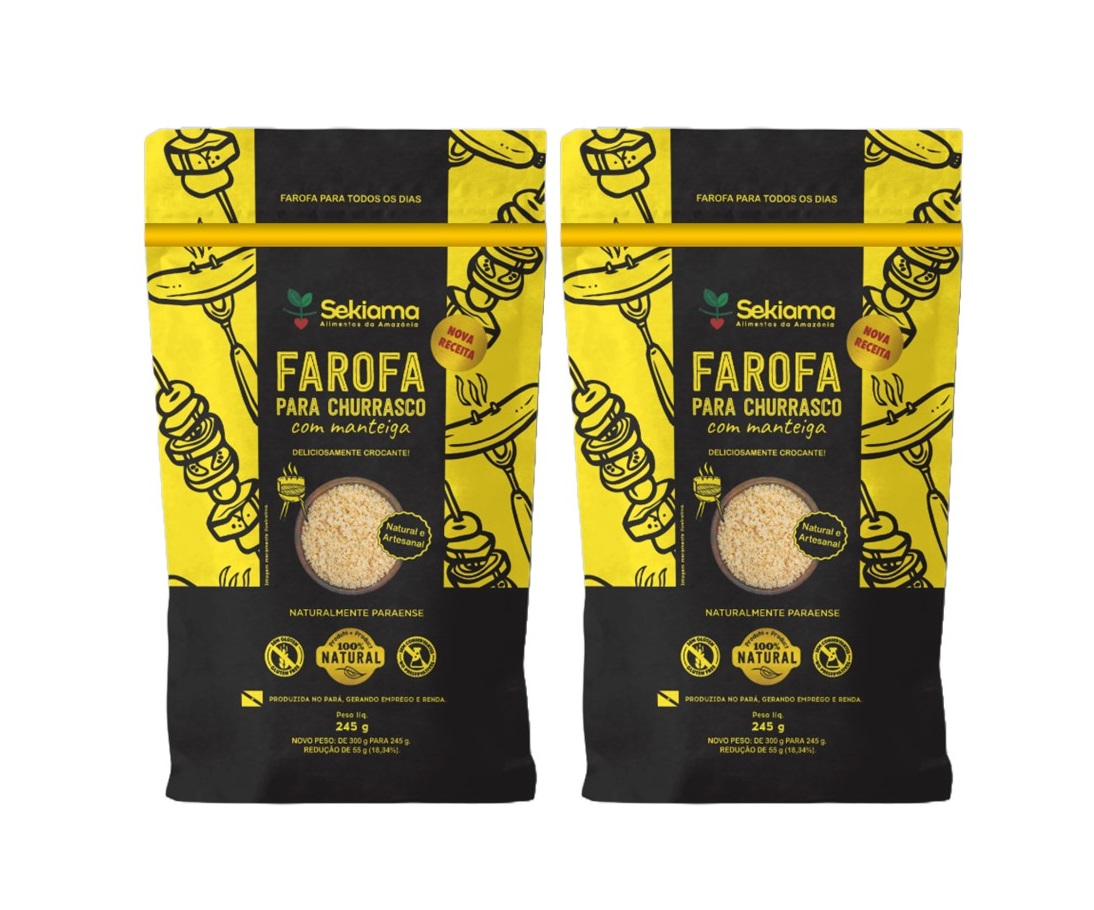 FAROFA PARA CHURRASCO COM MANTEIGA 245G (R$ 19,90 A UND)